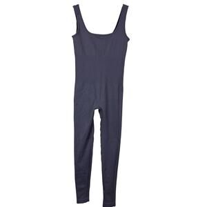 Ultra Violet Ribbed One Piece Active Jumpsuit Bodysuit Catsuit Gym Yoga Small